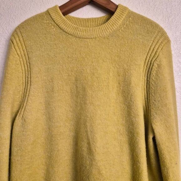 A New Day Chartreuse Sweater w/ detailing: Fun Bright Happy Statement Piece - Picture 2 of 7